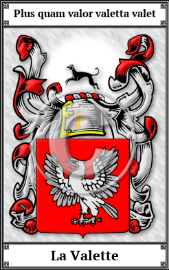 La Valette Family Crest Download (JPG) Book Plated - 600 DPI